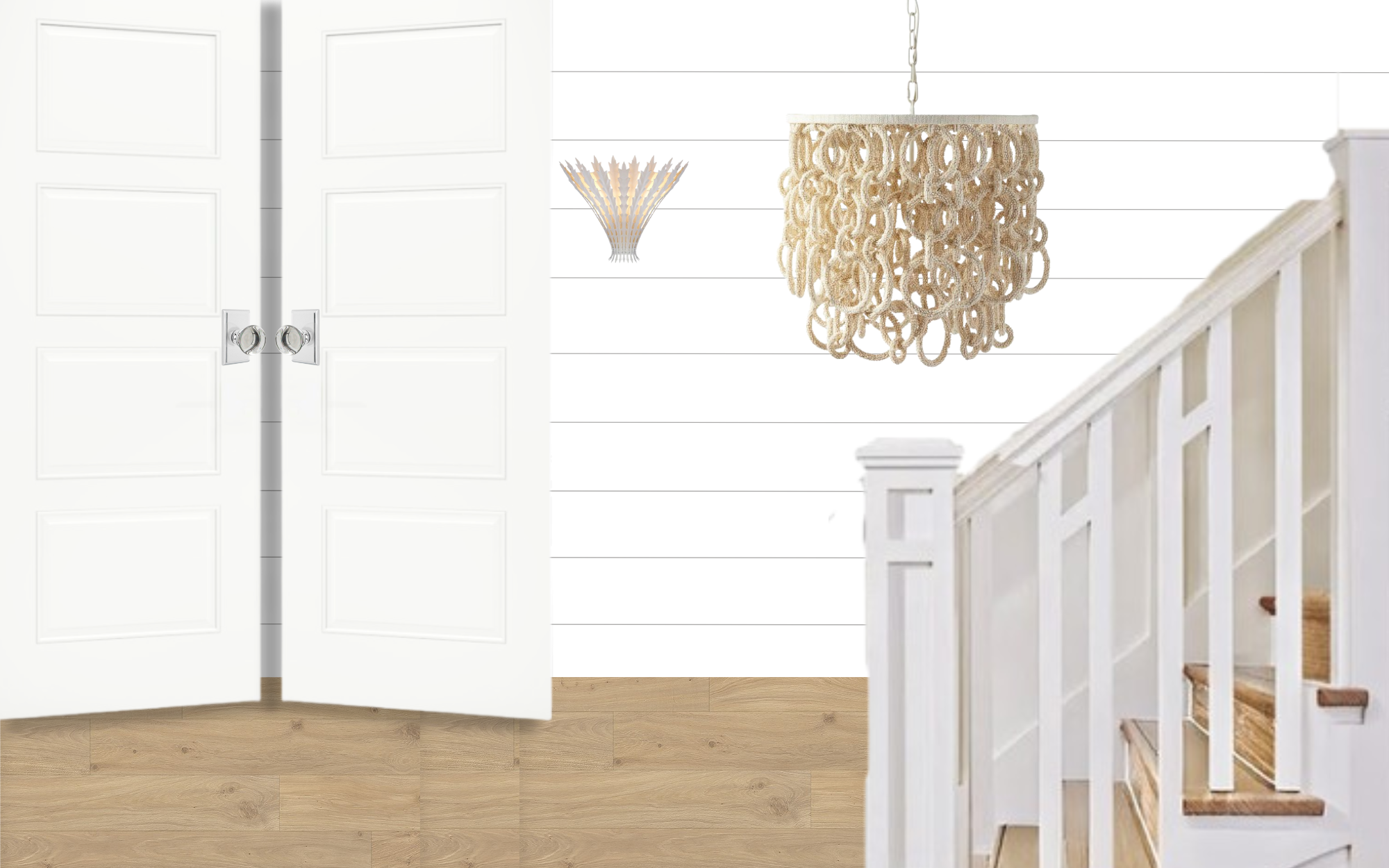 Westerly beach house stairway mockup