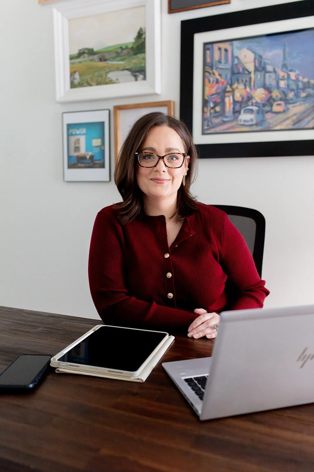 Sheryl Ford at her desk offering EMDR and trauma therapy in Louisiana