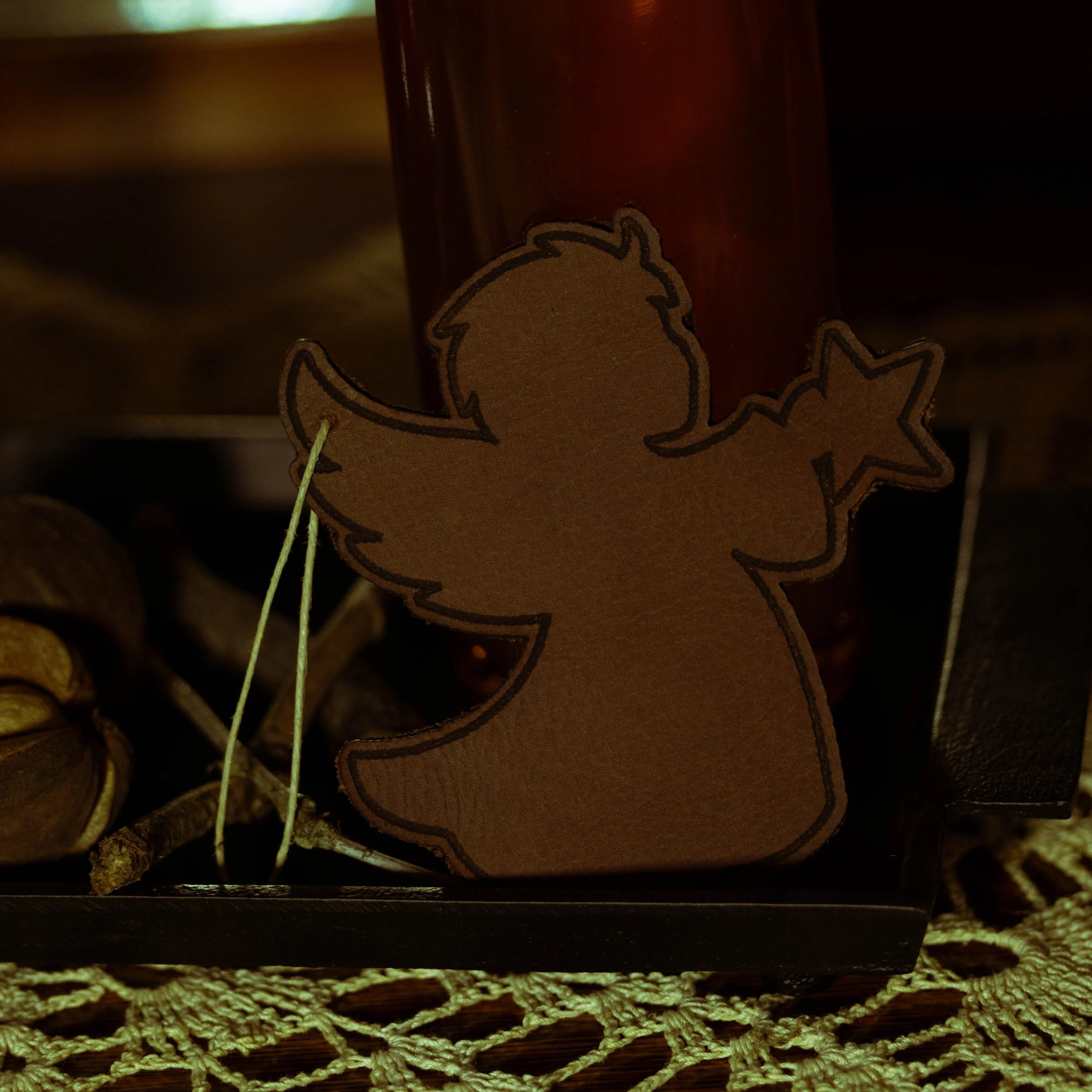 LEATHER CHRISTMAS ORNAMENTS