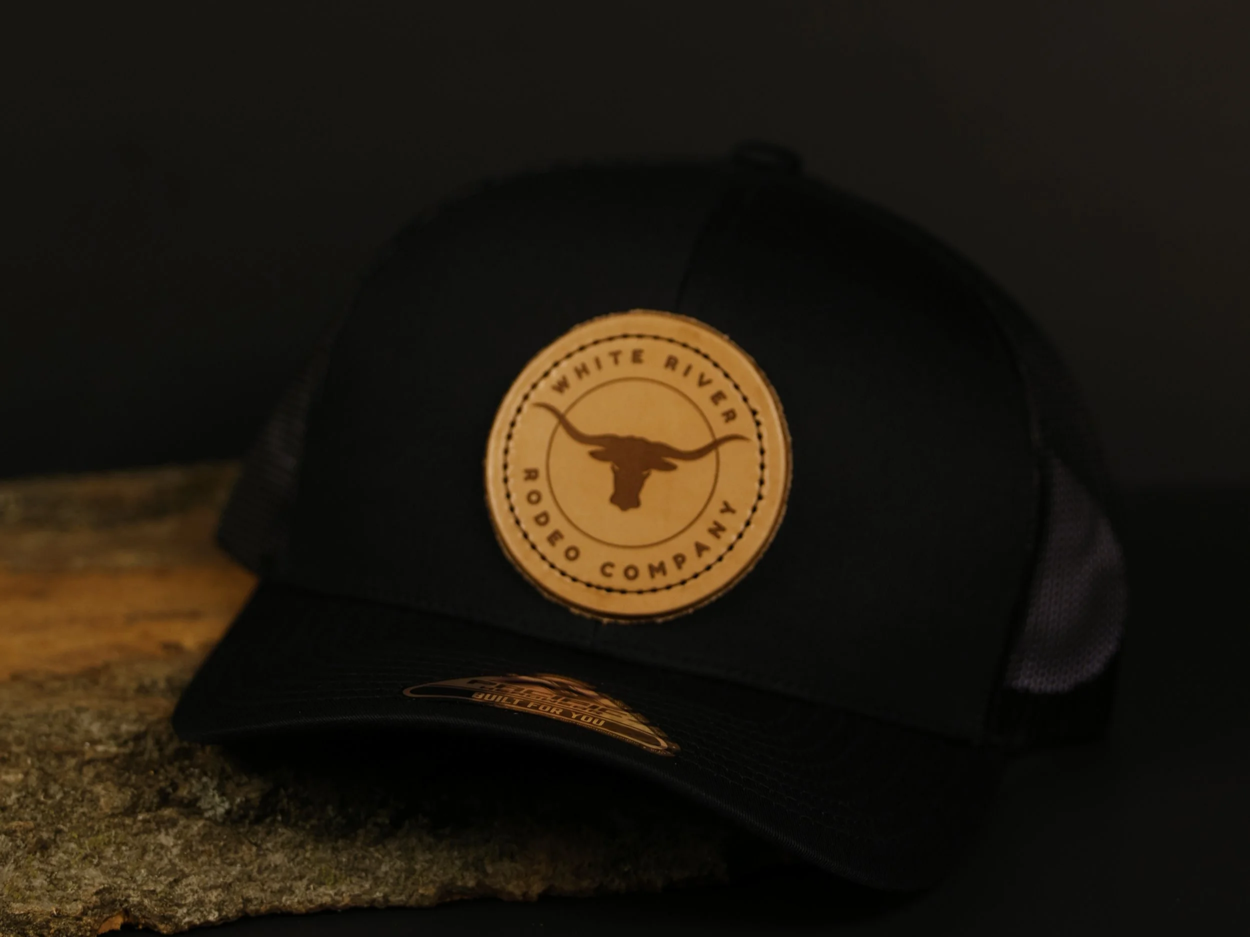 Trucker Hat with Custom Leather Patch