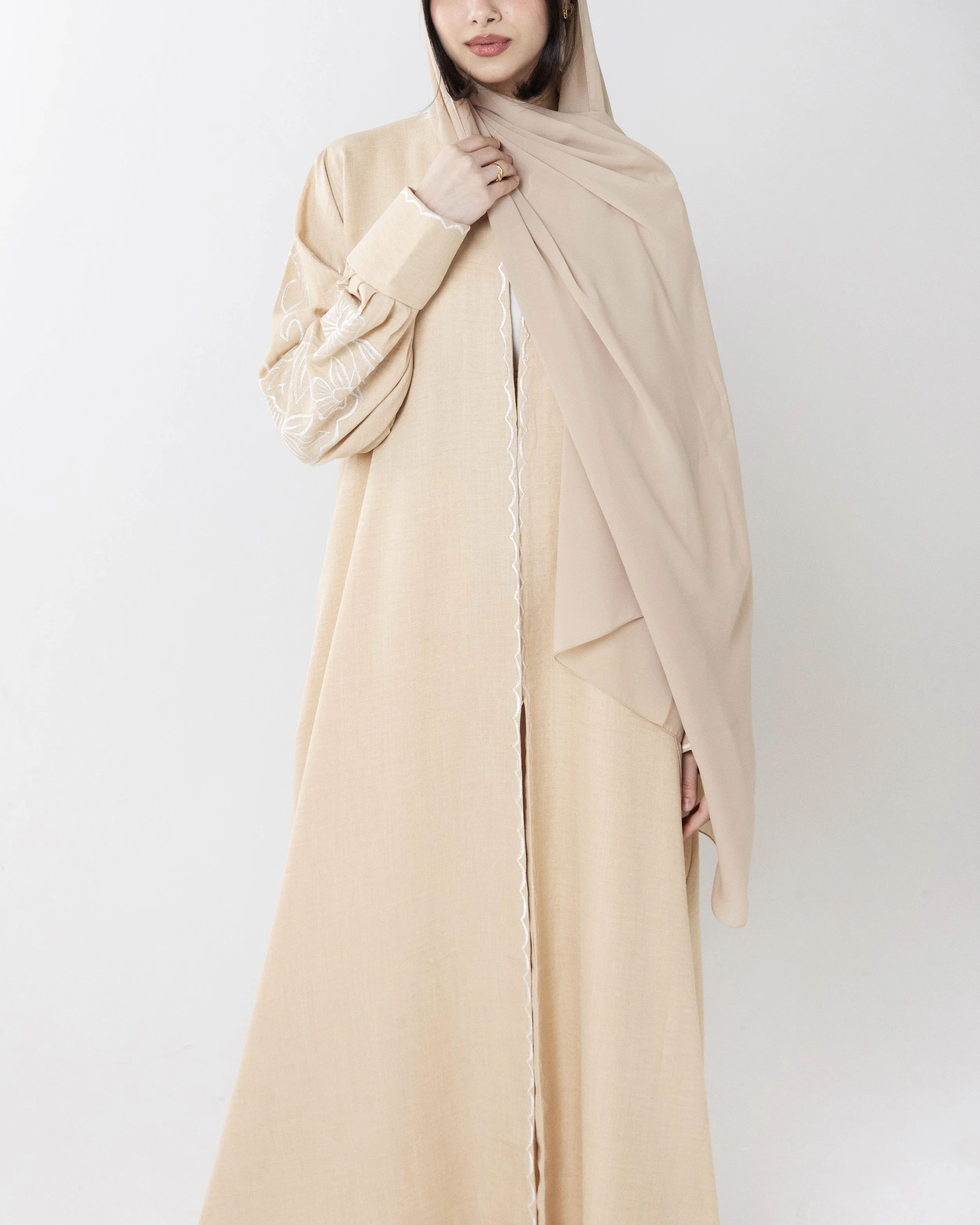 Sand Beige Embroidered