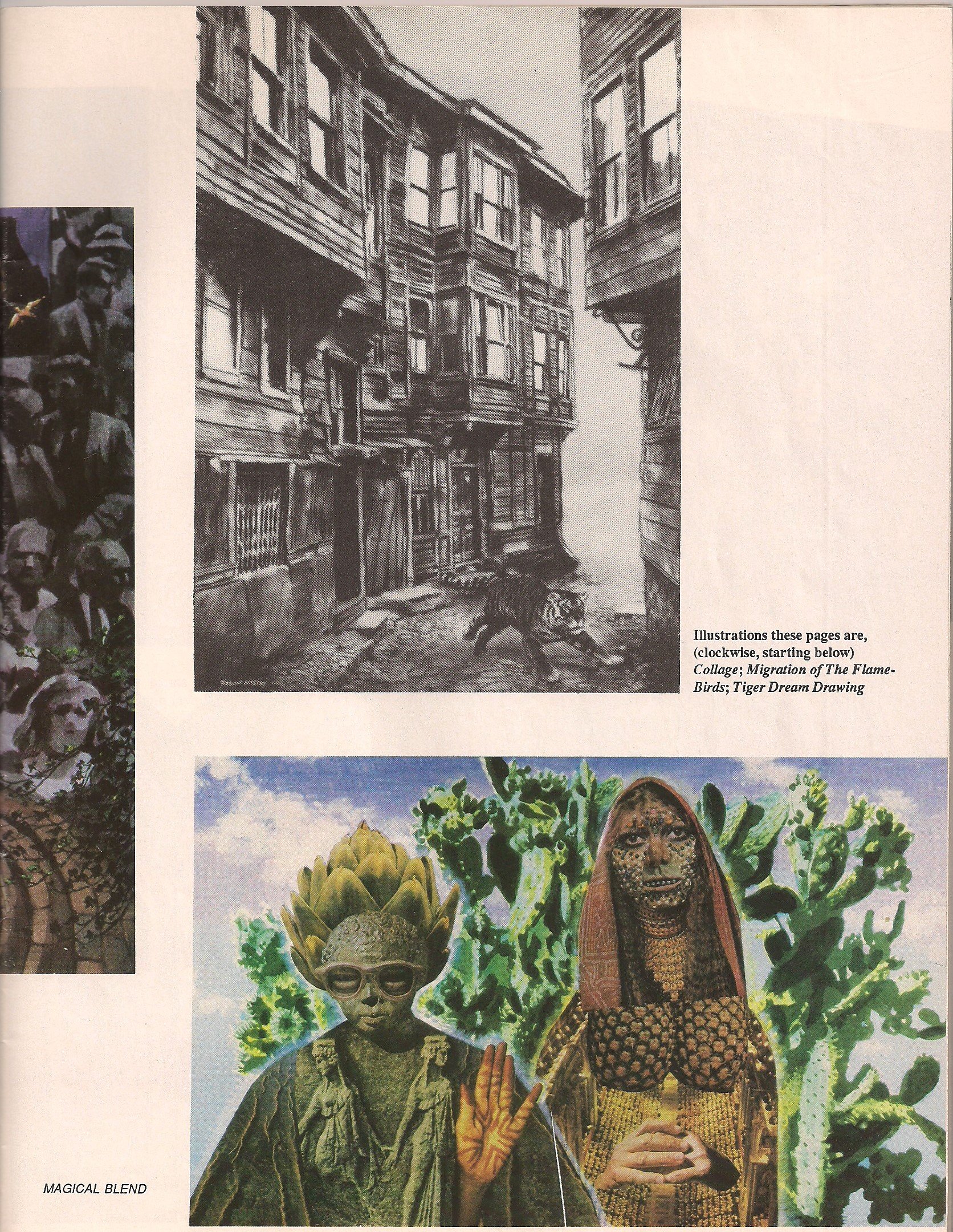 Photo of Page 2 of an article titled "The Fantasy World of Robert McClay" from Magical Blend Magazine, April 1989.