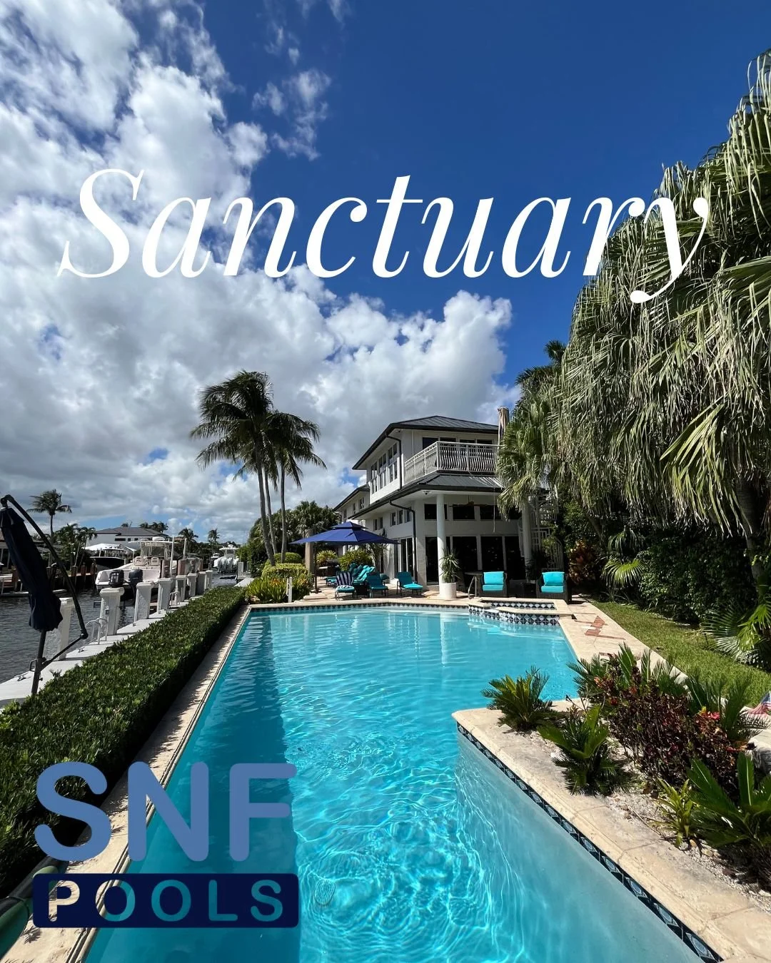 Sanctuary is a pool that welcomes you with crystal-clear water. Our professional maintenance keeps your backyard haven in pristine condition.