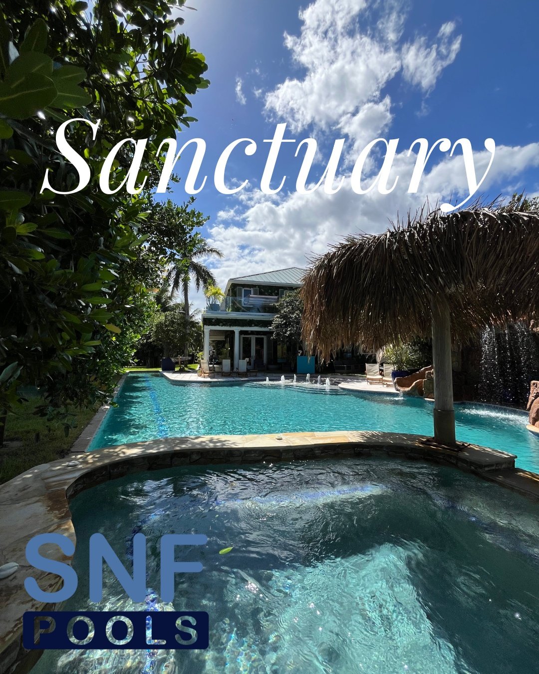 Your backyard deserves to feel like a sanctuary &mdash; calm waters, clean lines, and effortless beauty. Our professional pool care transforms every swim into a private escape. 💦

#SanctuaryLiving #LuxuryPools #PalmBeachLifestyle #SNFPools #PoolMain