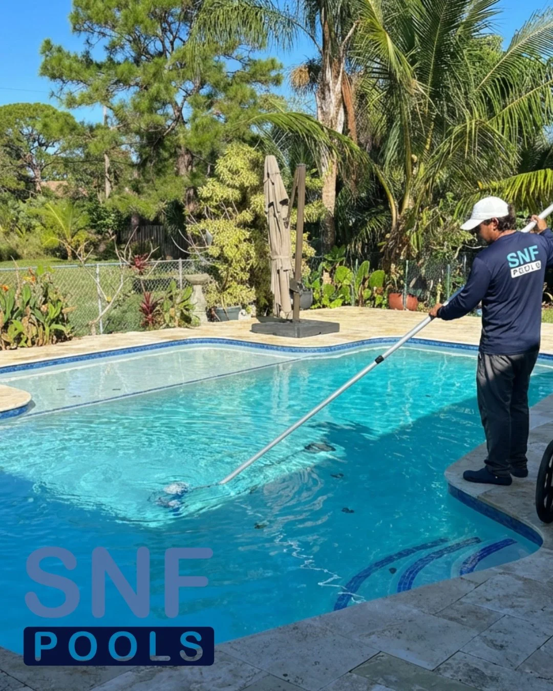 Serenity is knowing your pool is always pristine &mdash; even when you&rsquo;re not looking. 💦 Even if you're a Seasonal Resident or Snowbird, you can always keep an eye on your pool with SNF Pools' Weekly Digital Service Reports, delivered right to