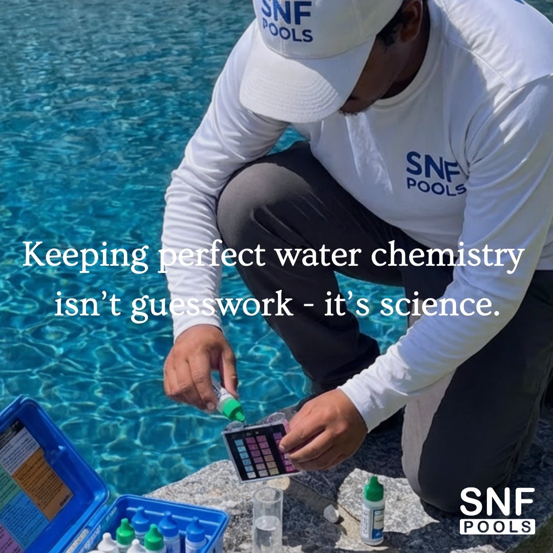 Our certified techs balance every level precisely so your pool stays crystal clear💧Because keeping perfect water chemistry isn&rsquo;t guesswork &mdash; it&rsquo;s science.

Sign Up for Pool Service:
📞(561) 970 - 2053
🌐www.snfpools.com

Profession