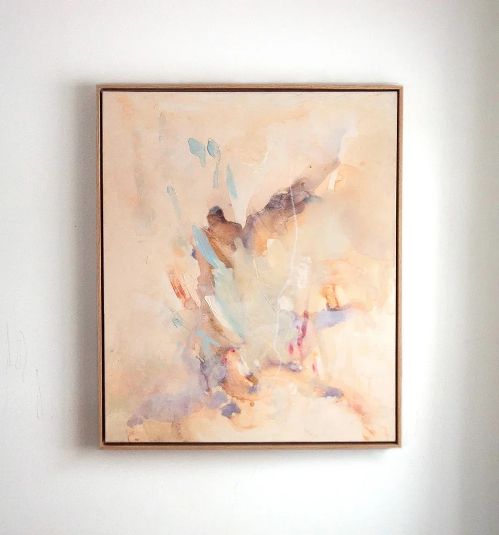 Of The Heavens; Acrylic and tempera paint stick on canvas; 36x30"; 2024
