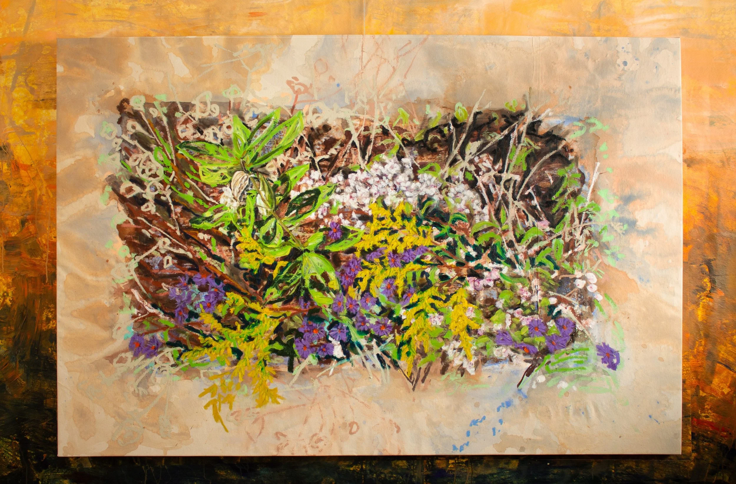 deFleuriotPerry_Olivia_MilkweedGoldenrodandAstersAlongASalmonRiver_48x72%22_AcrylicPaintOilPaintOilStickTemperaPaintstickCharcoalOnCanvas_2026.jpeg