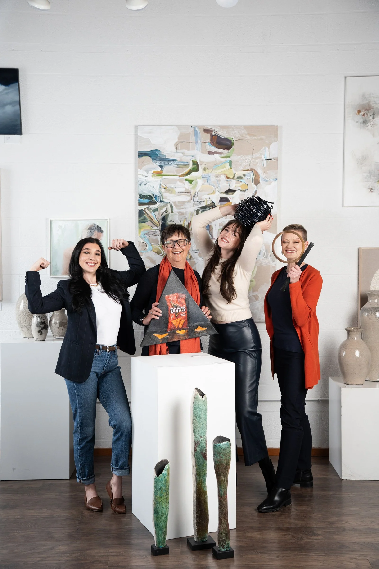 The happy and smiling Rocksalt Studio team posing in a team photo.