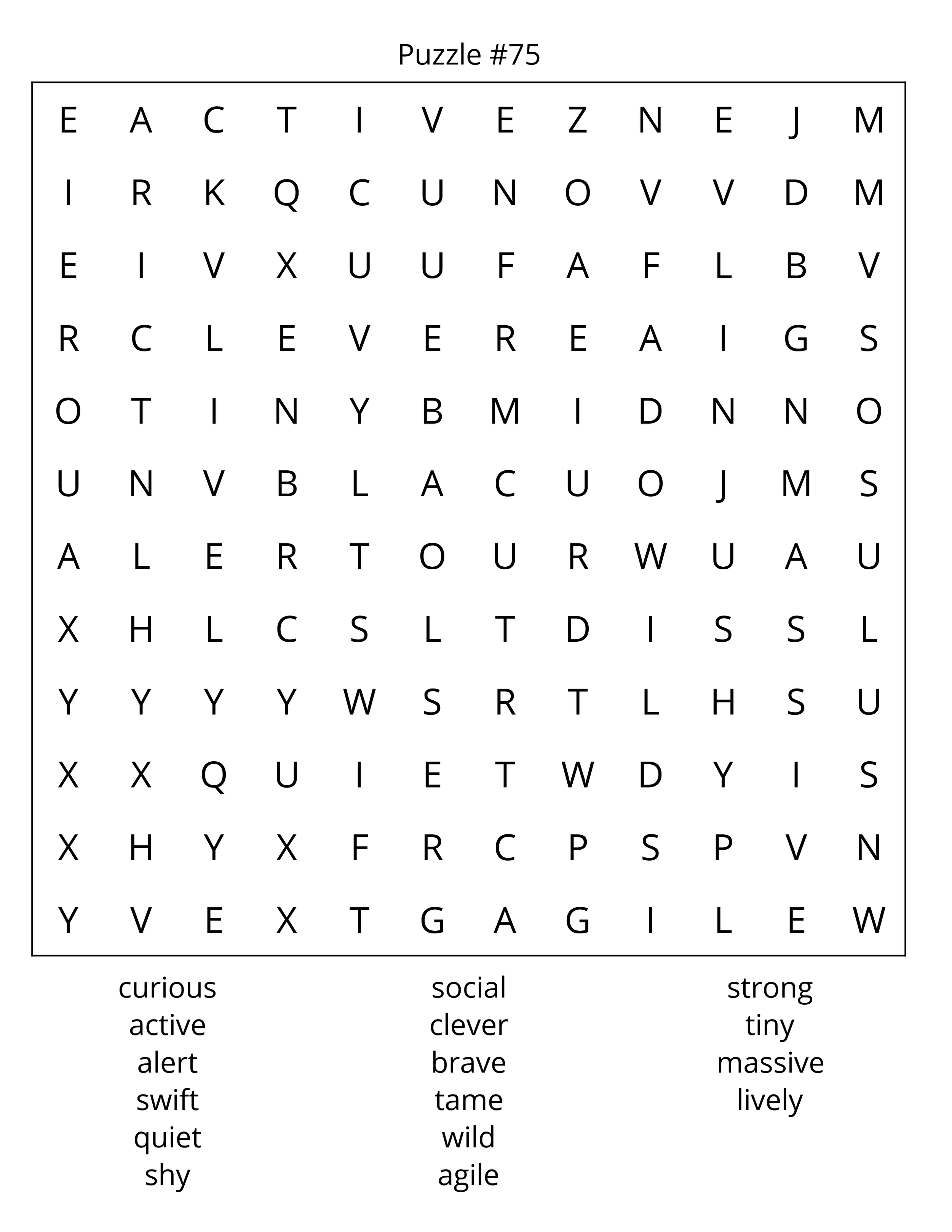 Interior Page #75 (Animal_Word_Search)