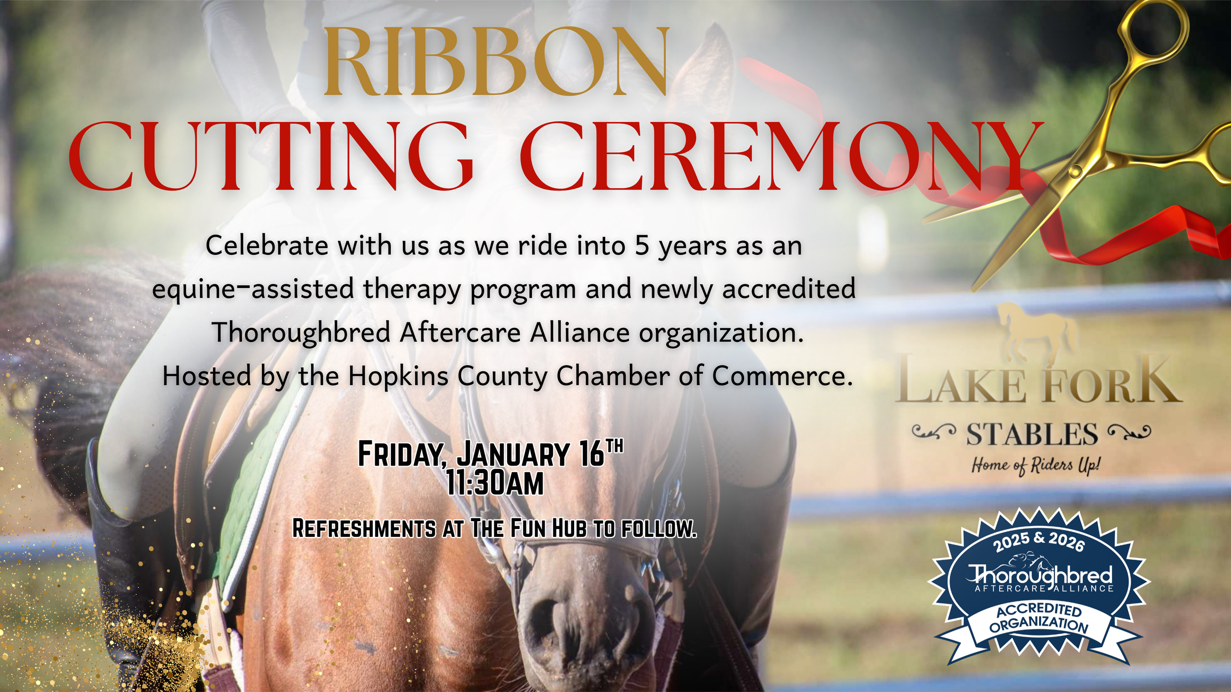 Lake Fork Stables Ribbon Cutting Refreshments