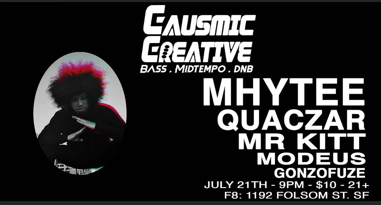 The cat has officially left the bag! 🎉 I&rsquo;m proud to announce that I&rsquo;ll be headlining @f8sf on July 21st thanks to the @causmic_creative family! We got @quaczar702 @_knight2000 @modeus_music and of course last but not least the man himsel