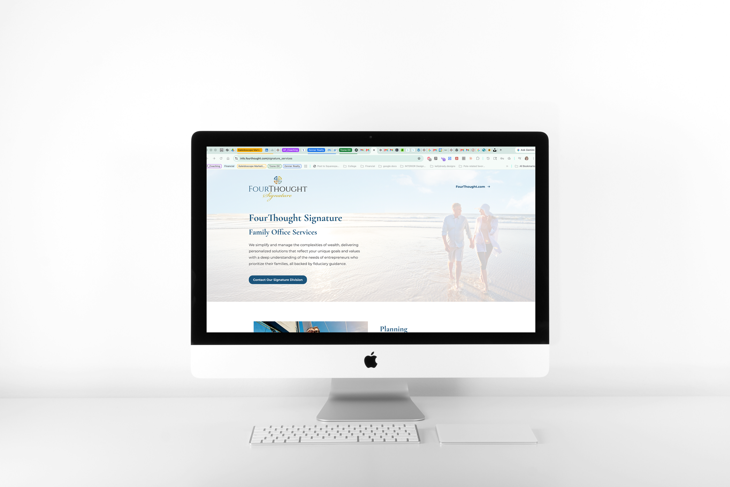 FourThought Signature Services
Developed as a targeted landing page experience for FourThought’s Signature division serving affluent clients seeking a more personalized financial relationship. The page combined luxury positioning, refined messaging, 