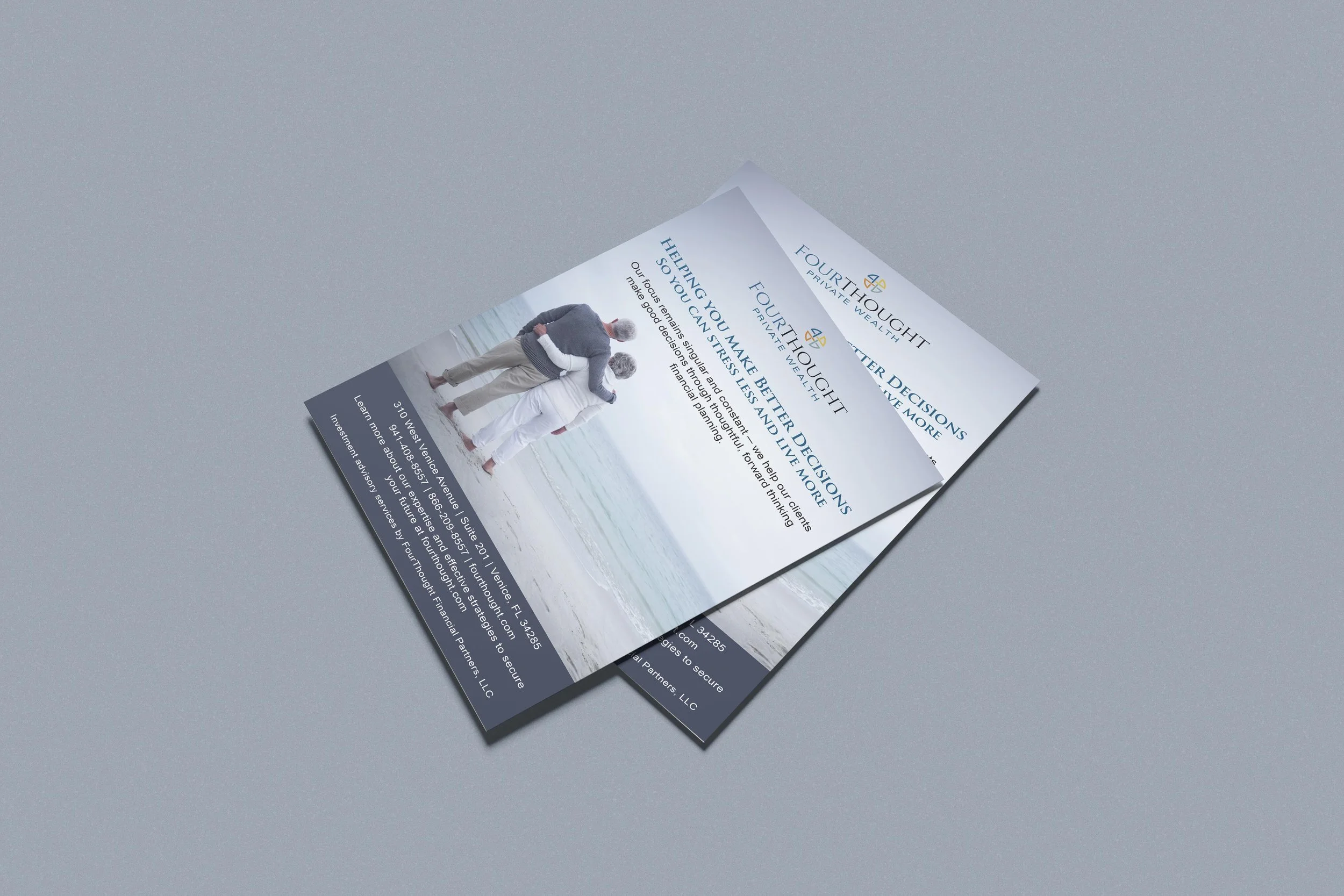FourThought Venice Theatre Advertisement.  Designed as a brand awareness and lifestyle positioning advertisement promoting FourThought’s “Move Smart. Live Better.” messaging. The ad targeted affluent individuals considering relocation to Florida and 