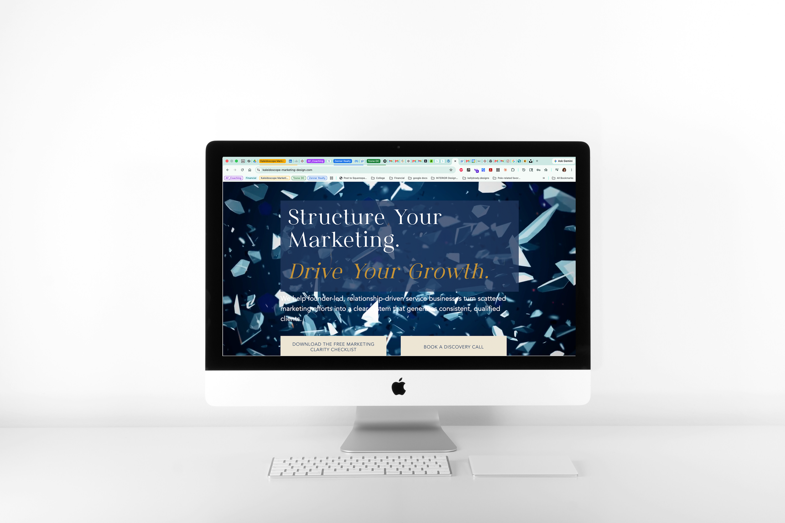 Kaleidoscope Marketing & Design (Squarespace) Kaleidoscope Marketing & Design
Developed as the flagship brand site for my consulting business, this website was designed to position Kaleidoscope as a strategic marketing partner for founders and small 