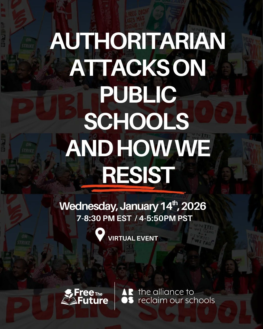 The dismantling of the Department of Education, defunding our schools, book bans, and attacks on honest history... these aren't random. They're part of a coordinated plan by billionaires and their political allies to destroy public schools. It's time