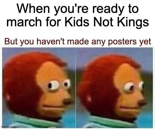Happy Friday, y'all! We're one week away from #NoKings Day, and we're using this weekend to organize our pre-event meet-ups. Are you ready to get your community together to make posters, plan snacks and fight for our kids? If not... we got you! This 
