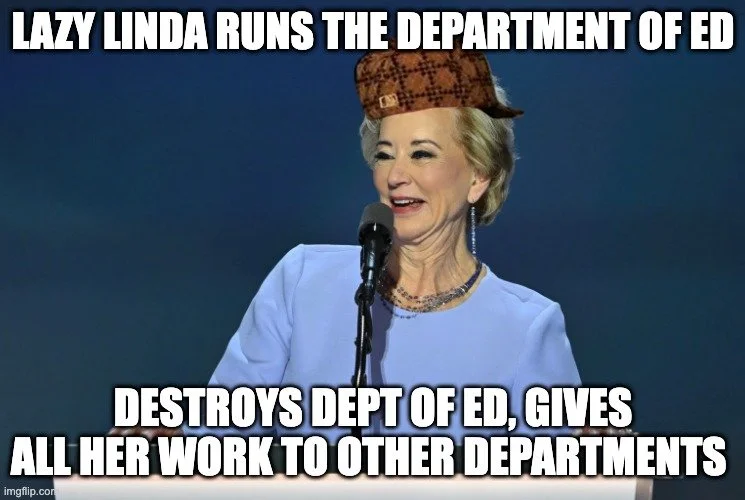 "Yet McMahon has also pledged to shift supervision and enforcement of IDEA to other agencies as a part of its effort to dismantle the Education Department, a move many special education advocates oppose.

When asked about those efforts, McMahon 
