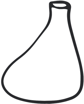 Outline of a laboratory flask or beaker.