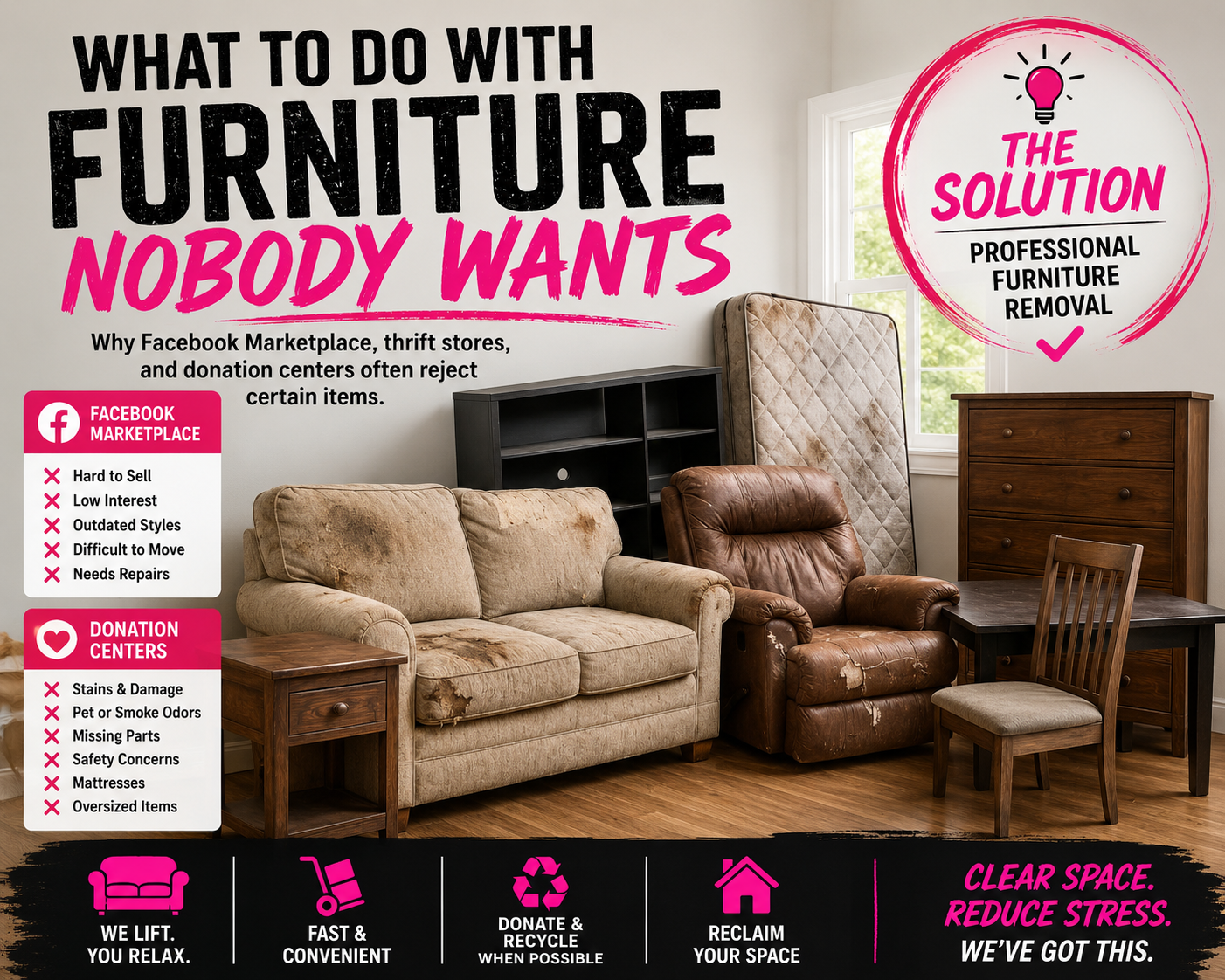 What to Do With Furniture Nobody Wants: Why Selling or Donating Isn’t Always an Option