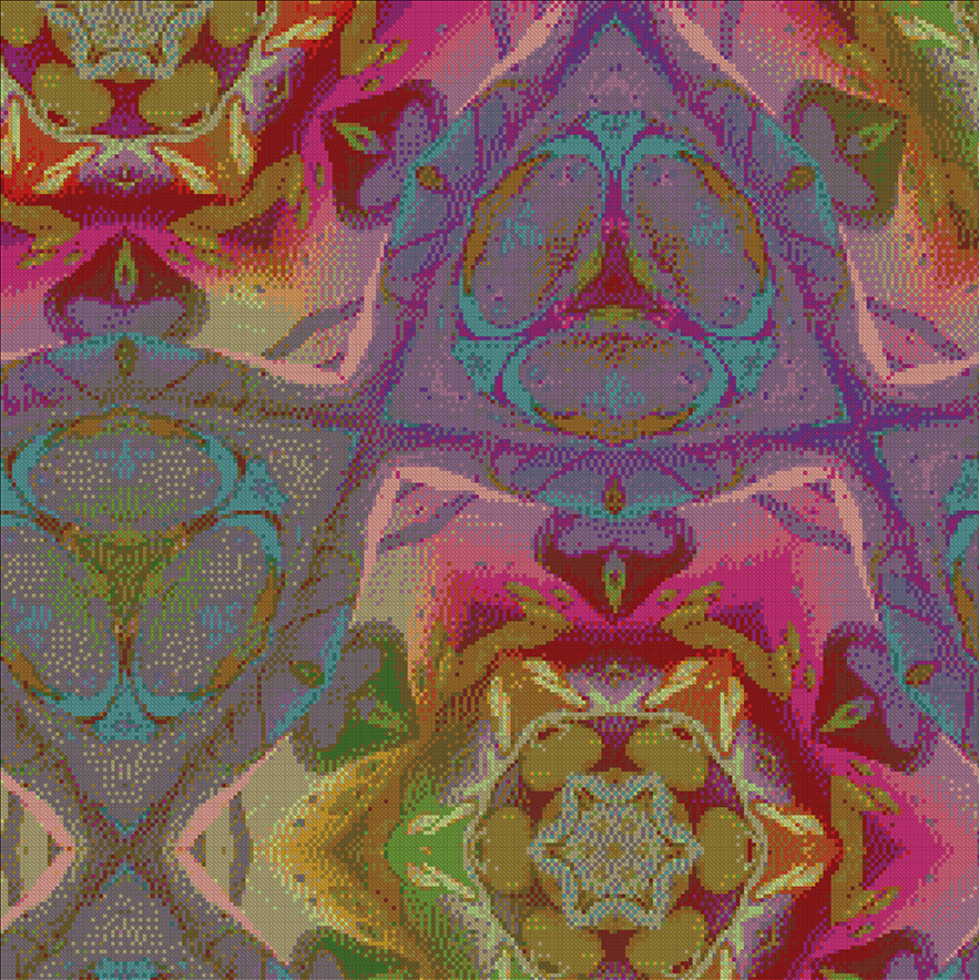 MUTUALIST ARTWORK by Sophie Foote/ cross stitch chart download: Ebru04C - Edition1of50