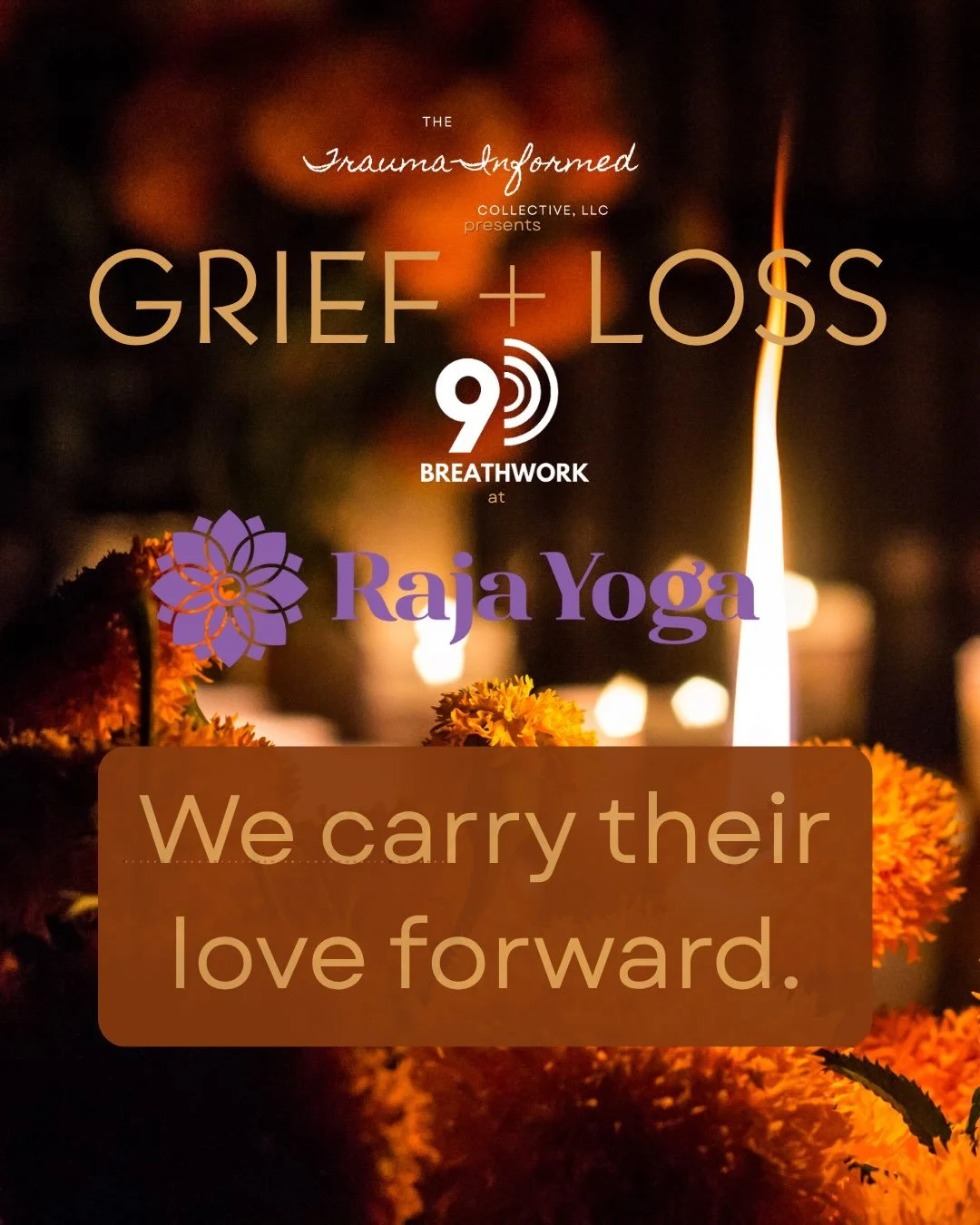 We carry their love forward. 🧡

Join us at @rajayoga_fortworth for our first 9D Breathwork experience: Grief + Loss, a D&iacute;a de los Muertos gathering to honor loved ones who have passed and make space for remembrance, emotion, and connection.

