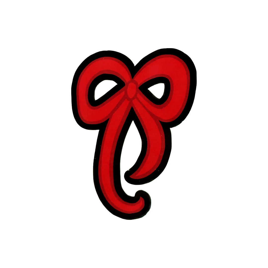 Red Bow ~ Black Outline
