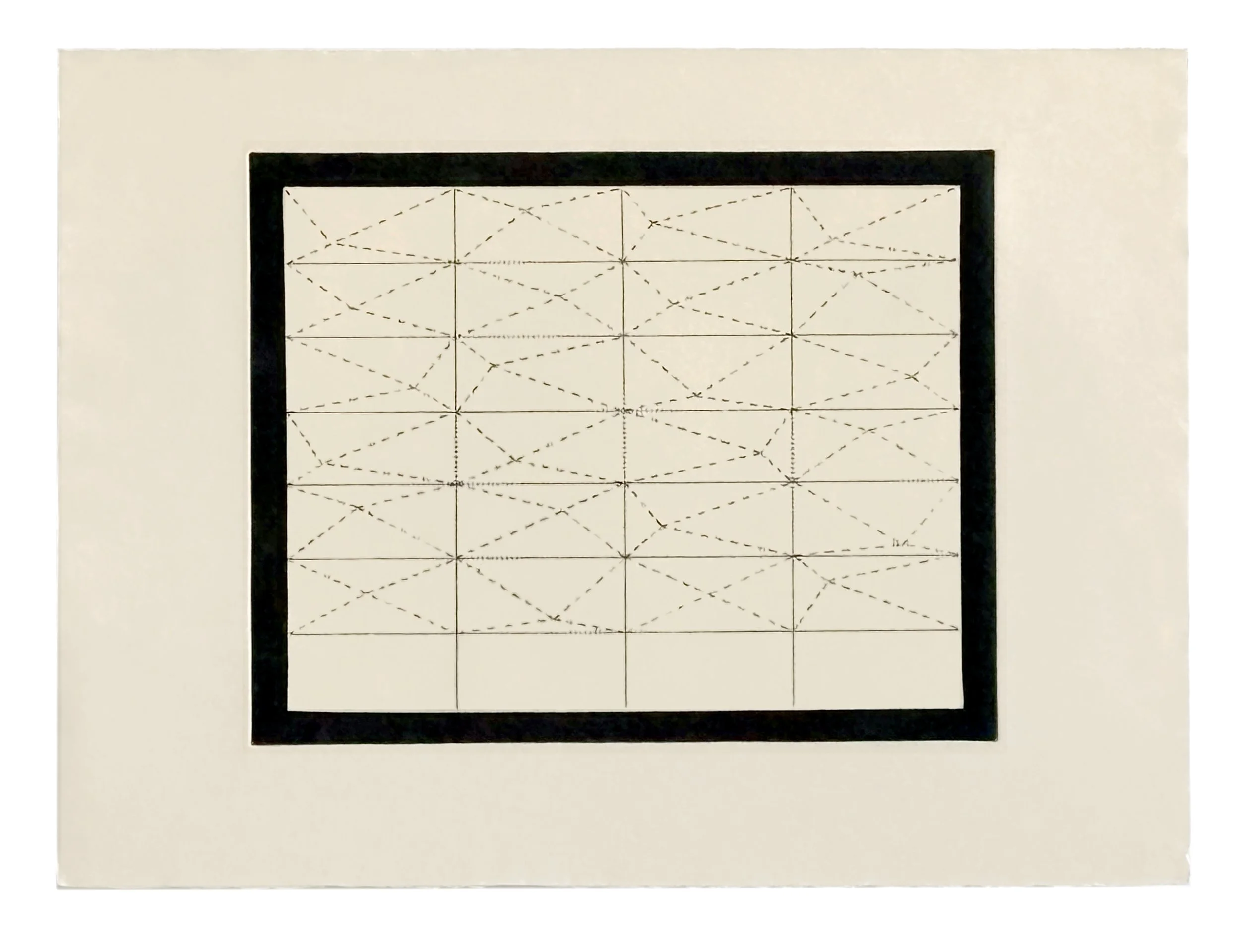 ASTRONOMY, BROKEN BLACK LINES ON WHITE  
 Etching 
20” X 22” 
1972  
 