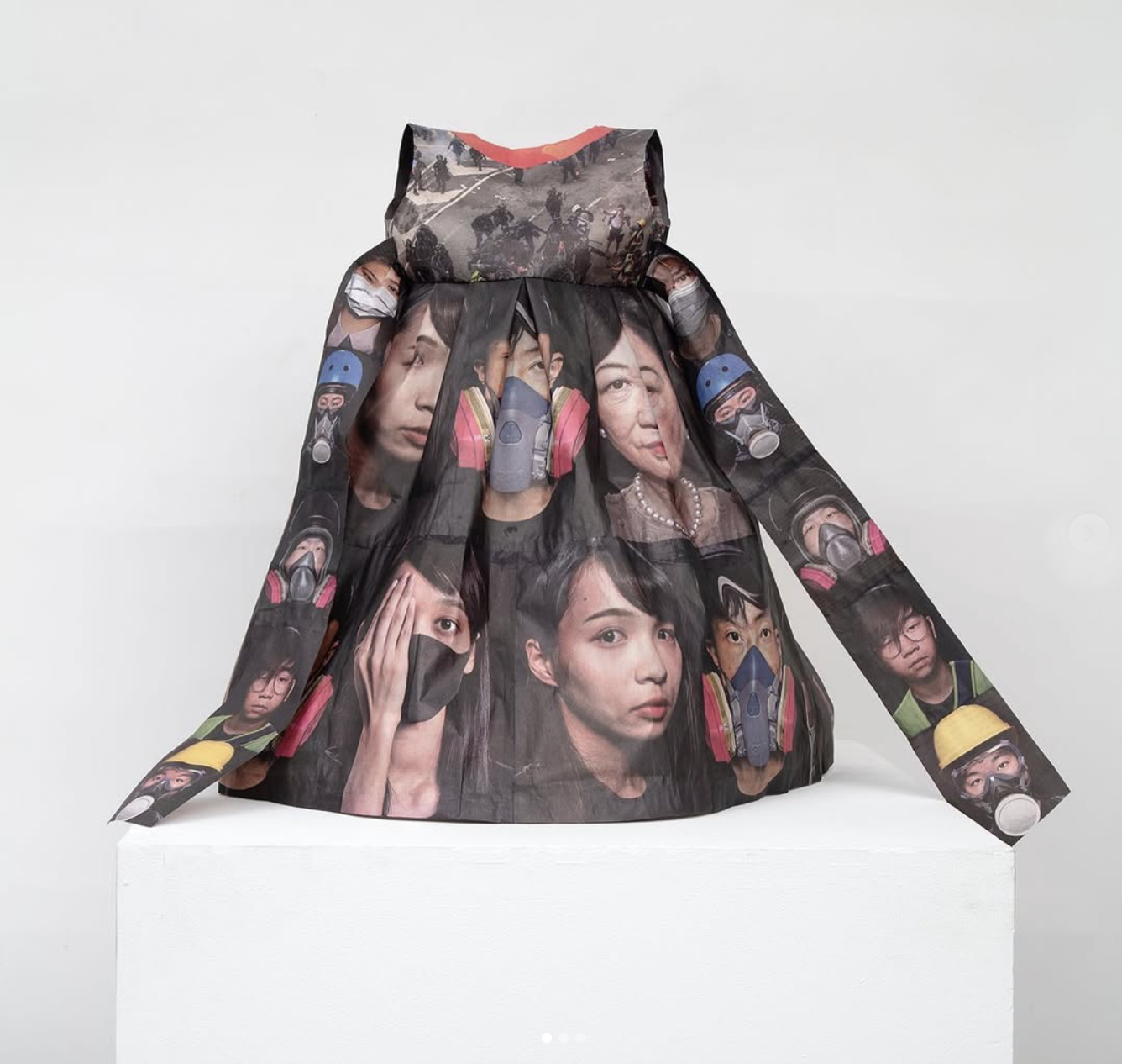  NEW YORK TIMES LITTLE DRESS XXIV    
 Newspaper and thread 
26” x 22” 
2019  
 