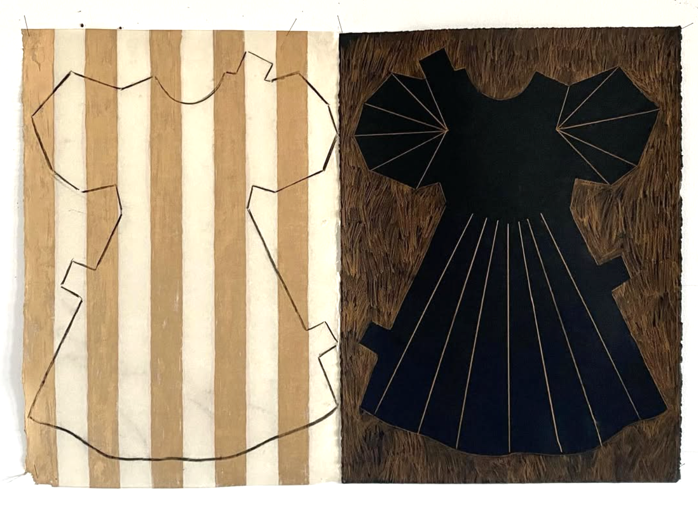  SAME SAME BUT DIFFERENT VII  
 Acrylic paint, hand made paper, pastel, colored pencil 
29” x 44”  
2022 
 
