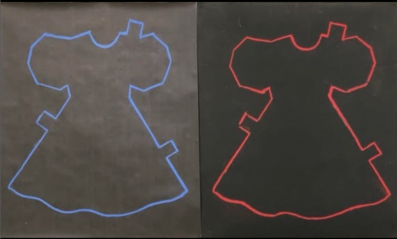  SAME SAME BUT DIFFERENT I  
 Paper & pastel  
4’ X 5’  
2022 
 