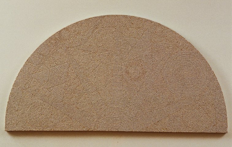  LADY LIBERTY    Beans on canvas  37" X 42"  1987  