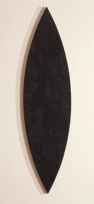  DARK    Black beans, canvas  96" X 25"  1989  