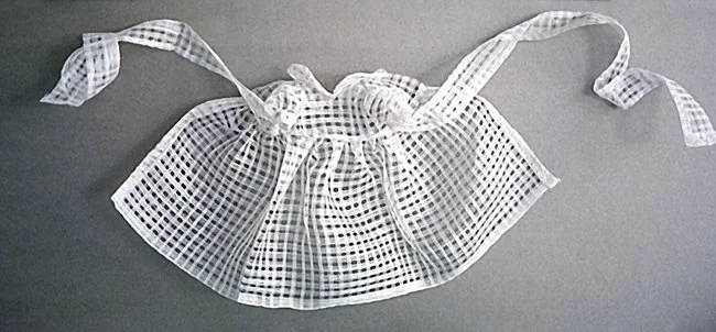  WHISPER DRESS    Banana hemp fibre and thread  18” X 36”  2004  