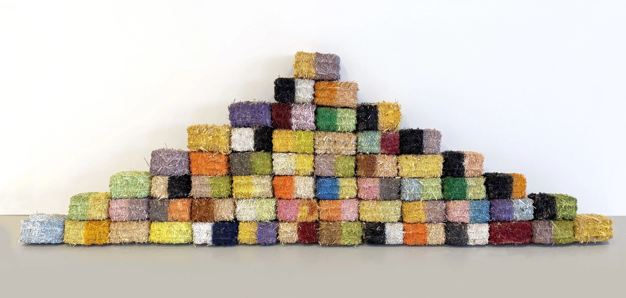  STEP PYRAMID  
 Straw & spray acrylic 
22” X 6' X 2''  
2024 
 