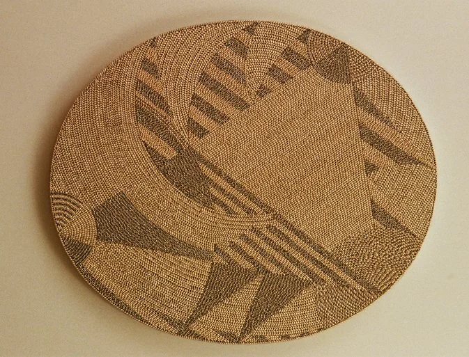  UNTITLED    Black eyed peas, canvas  36" X 48"  1988  