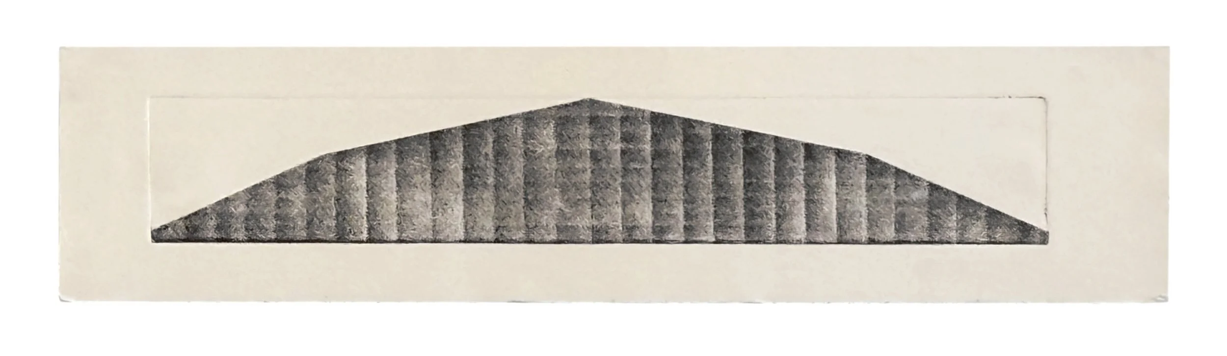  B & W HORIZONTAL PYRAMID  
 Etching 
7” X 30" 
1972  
 