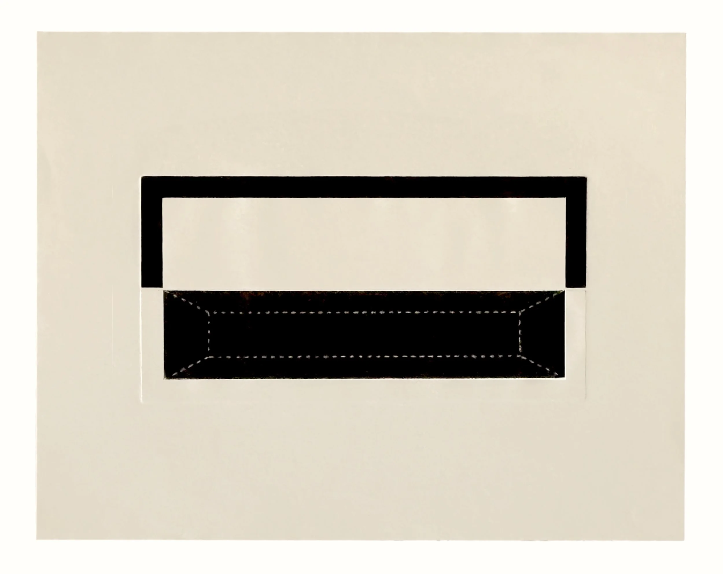  ASTRONOMY, STACKED BROKEN WHITE LINES ON BLACK  
Etching 
22” X 30” 
1972  
 