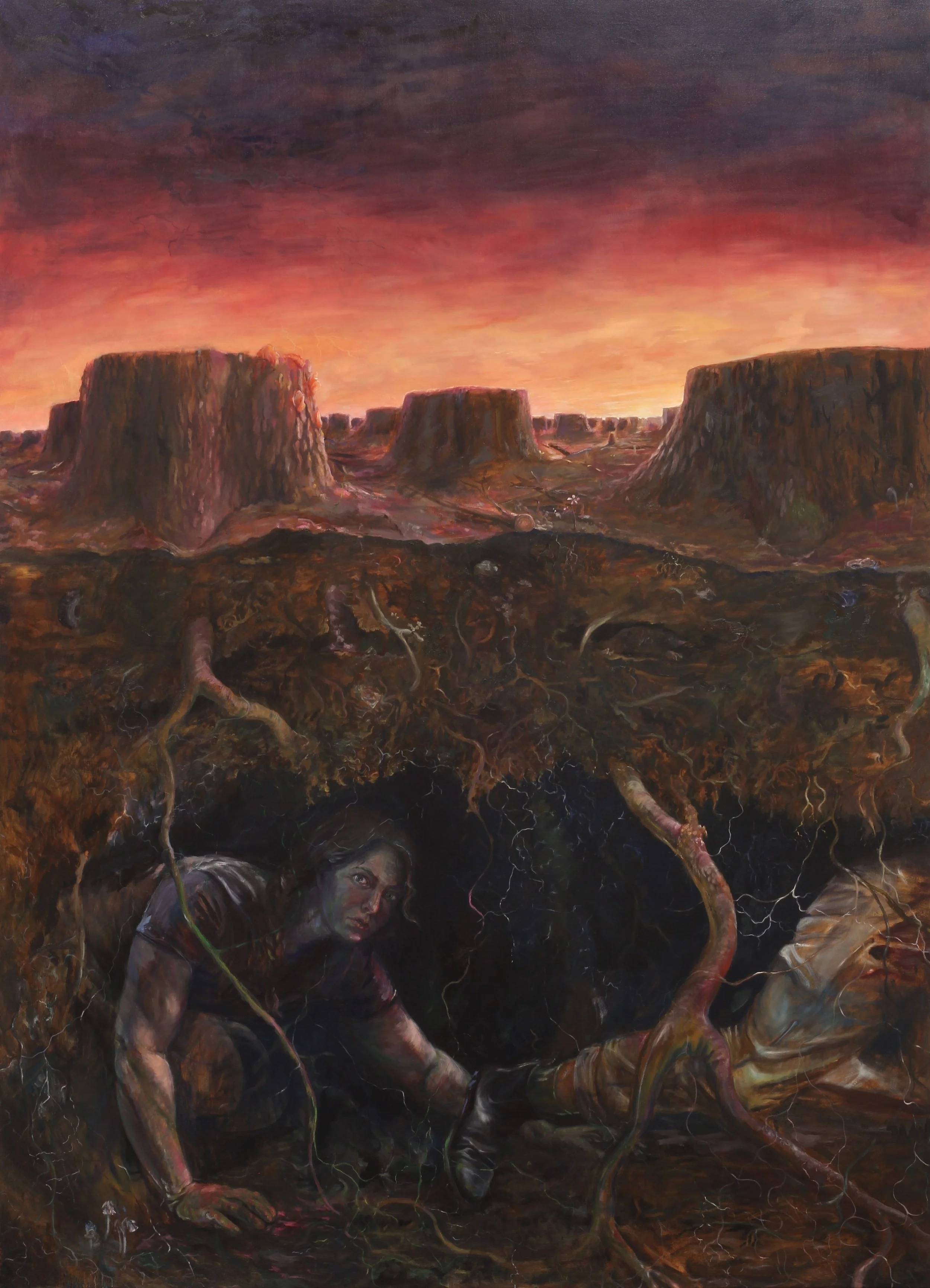 The Veil, 88" x 64", oil on canvas, 2026