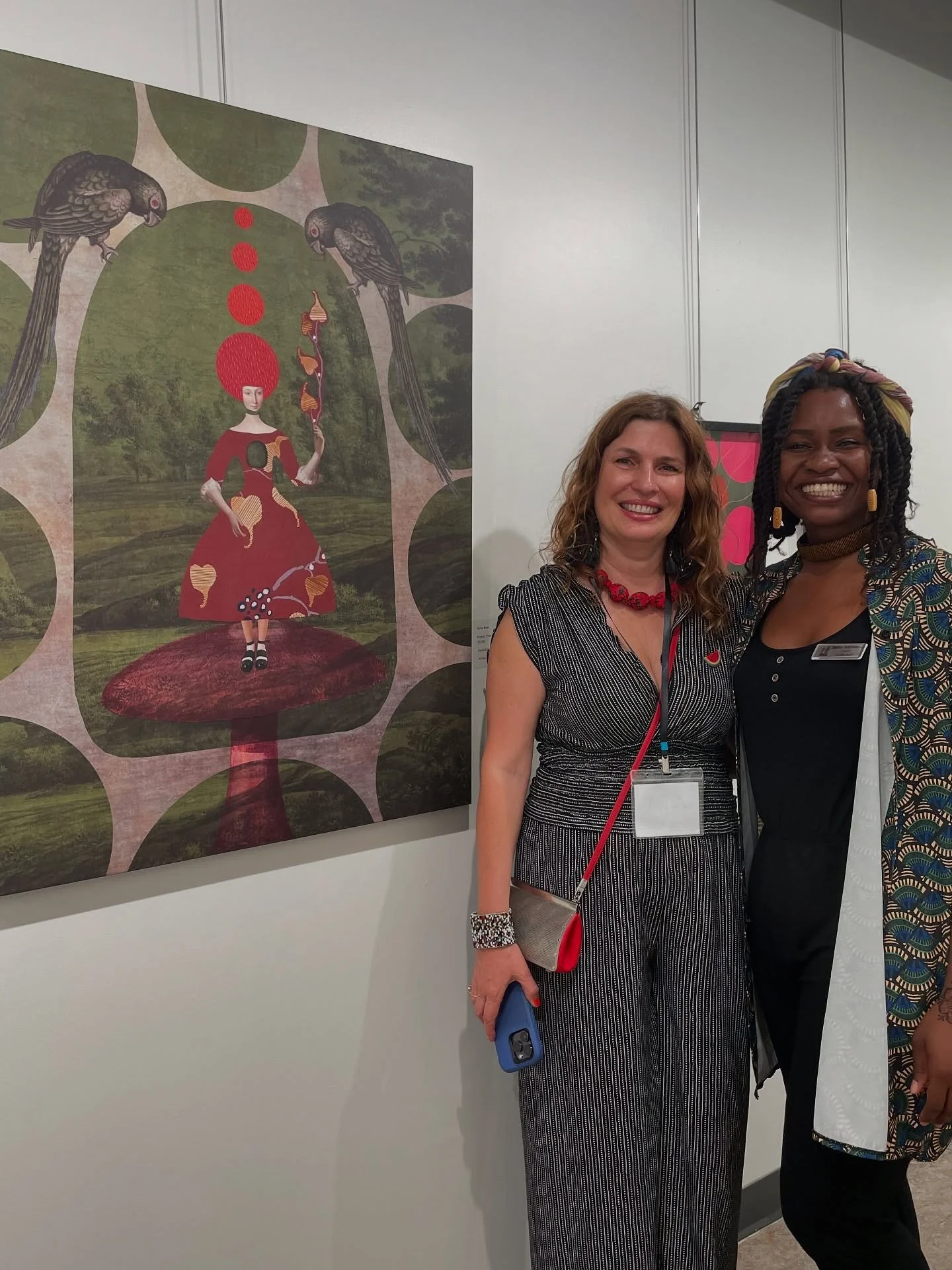 Yesterday&rsquo;s workflow unveiling @dbcreative_collage exhibition, Echoes of Identity that&rsquo;s showing this month. As a crafter I&rsquo;ve been enjoying seeing embroidery on the walls👌🏾

Highlight was meeting new art friends (as usual) and a 