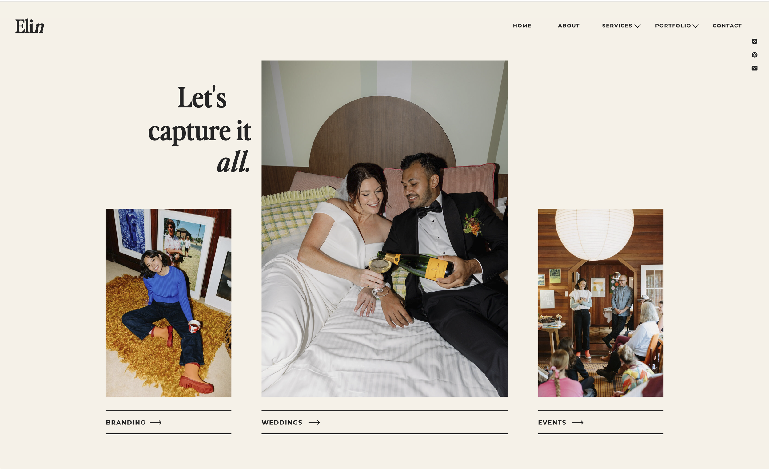 // A website where the work does the talking.