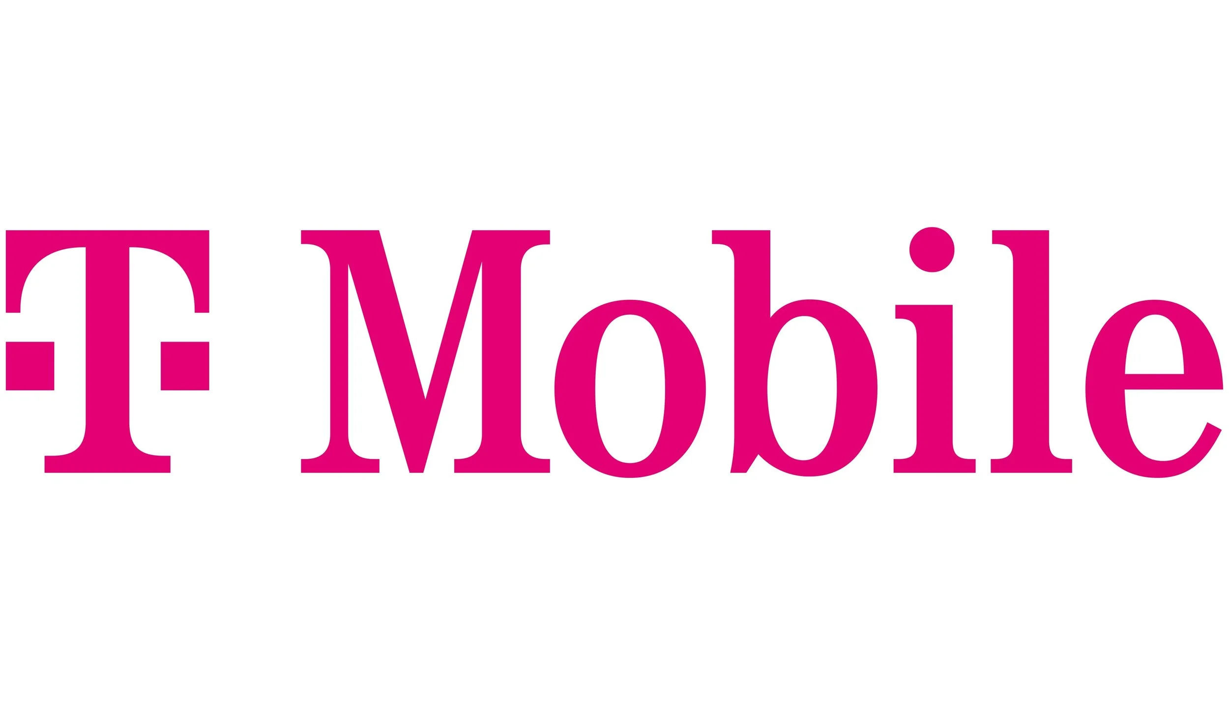 T-Mobile logo in magenta text on a white background.