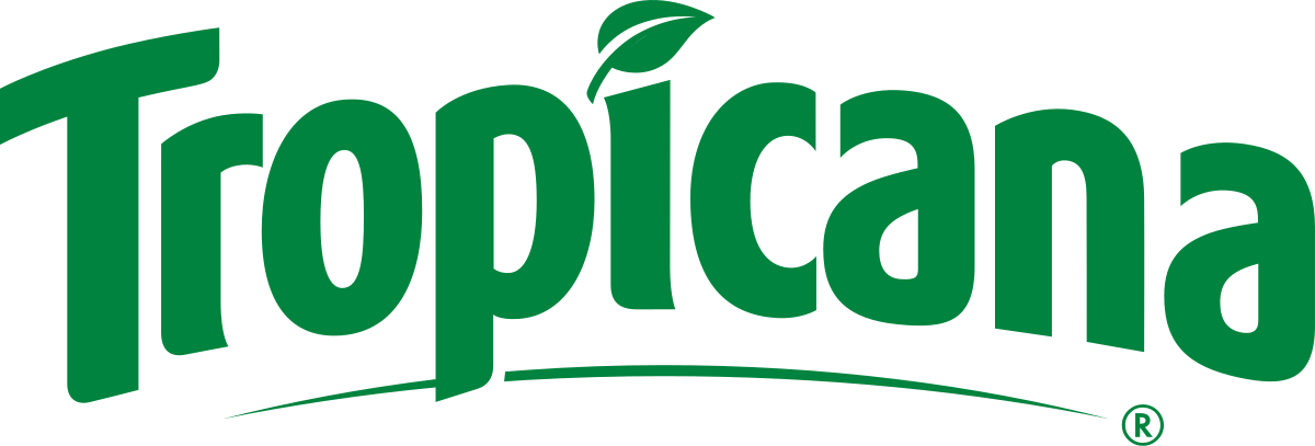 The logo of Tropicana with green text and a leaf detail above the letter 'i'.