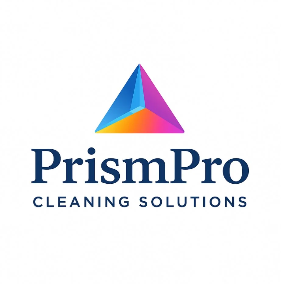 PrismPro Cleaning Solutions logo featuring a colorful triangular prism above the company name.