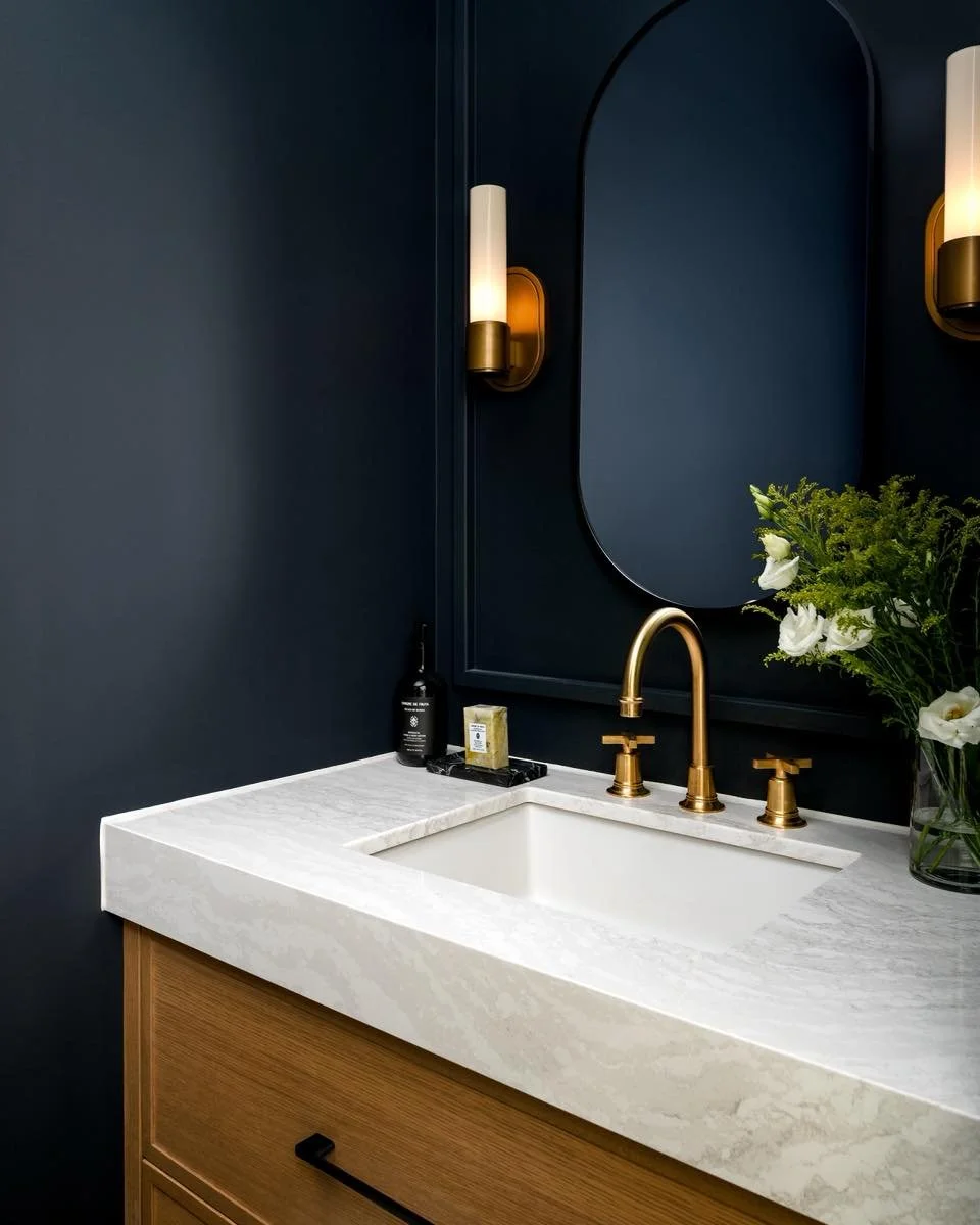 Can you tell we have a thing for dramatic powder rooms? ✨

Which one is your favourite? Comment below! 

#TimelessDesign #InteriorDesign #StudioCole #StudioColeInteriors #PowderRoomDesign