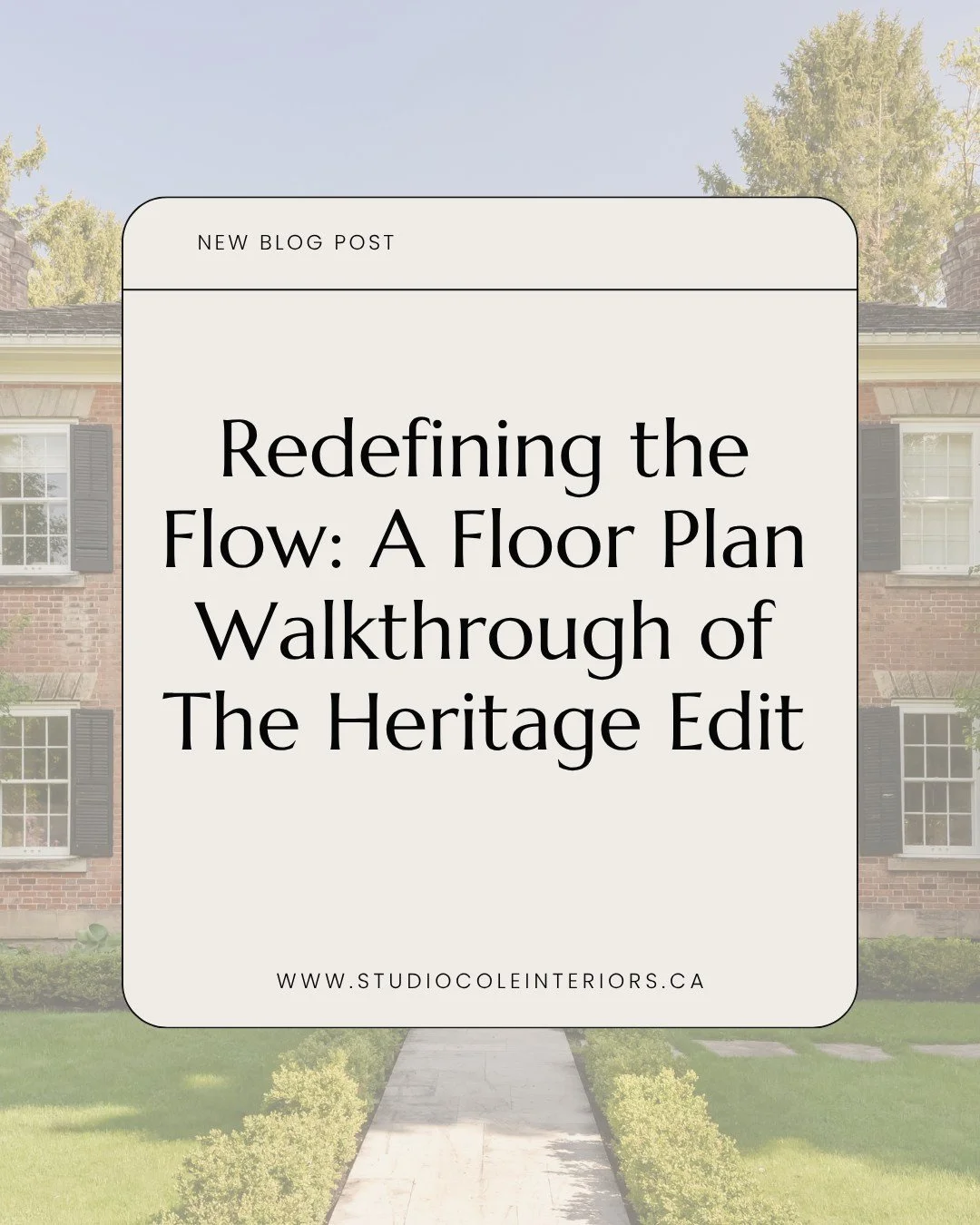 New on the Blog: The Heritage Edit. 🖋️✨

In our latest blog post, "The Heritage Edit: A Study in Space Planning," we&rsquo;re pulling back the curtain on how we approach layout, flow, and functionality&mdash;especially in homes where histo