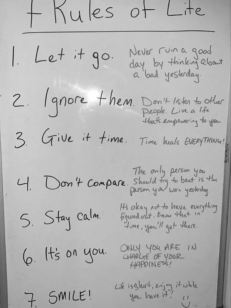 ✨ 7 Rules of Life ✨

1️⃣ Let it go.
2️⃣ Ignore them.
3️⃣ Give it time.
4️⃣ Don&rsquo;t compare.
5️⃣ Stay calm.
6️⃣ It&rsquo;s on you.
7️⃣ Smile.

Simple. Real. Powerful.
Because mindset fuels everything &mdash; business, growth, and life.

💡 Save th