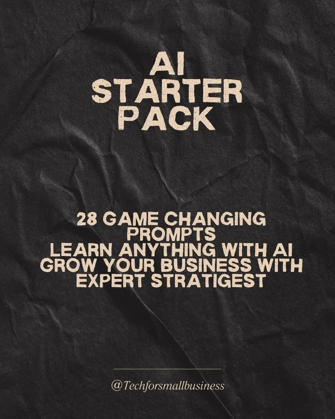 You don&rsquo;t need to be a tech genius to use AI &mdash; you just need the right prompts.

I built a 28-prompt Starter Pack to help you:
💡 Learn anything faster
📈 Grow your business
⚙️ Think like a strategist

If you&rsquo;ve been waiting for the