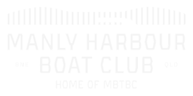 Logo for Manly Harbour Boat Club featuring a boat paddle and text.