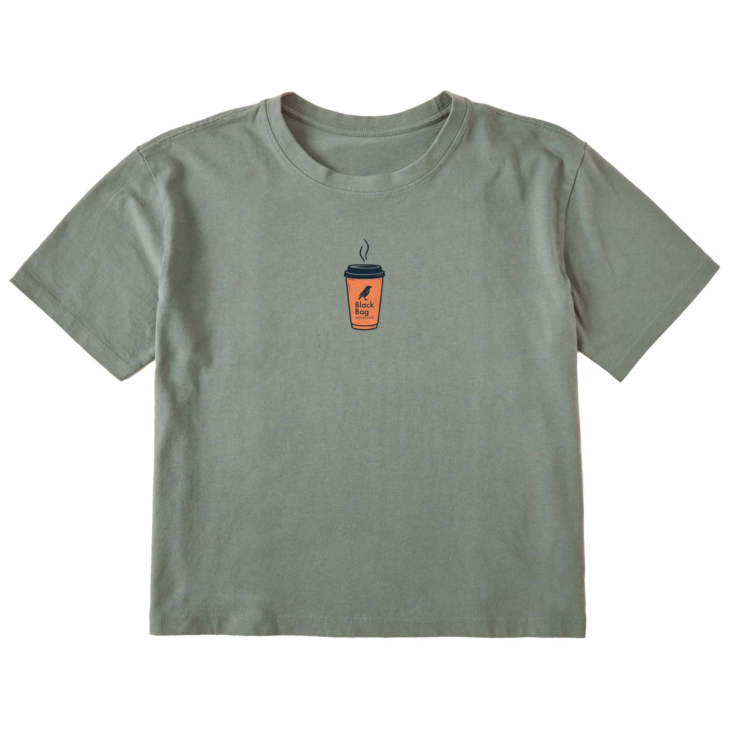 BBCC Cup Boxy Tee, Moss Green